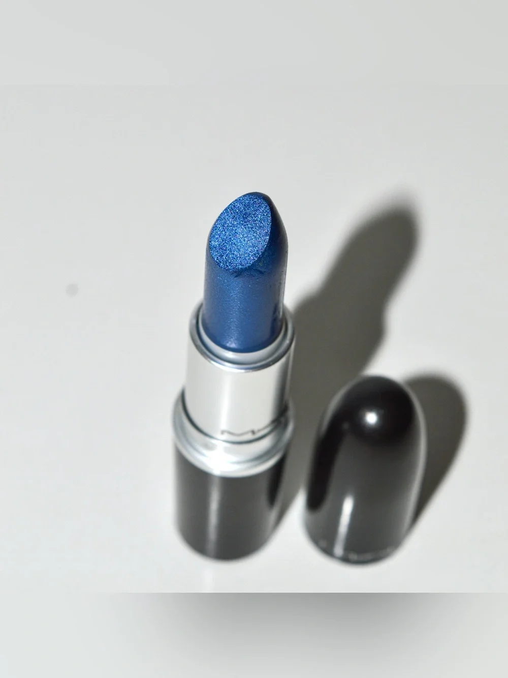 MAC Cosmetics Lipstick *DESIGNER BLUE* Discontinued Rare Frost Navy Blue